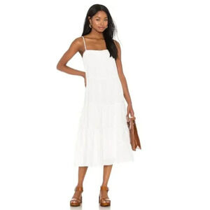 Heartloom Revolve Jilly Midi White Dress Size M